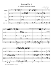 Gottfried Keller - Sonata 1 for Trumpet, 2 Violins, Violin, and Bass Continuo - Digital Download